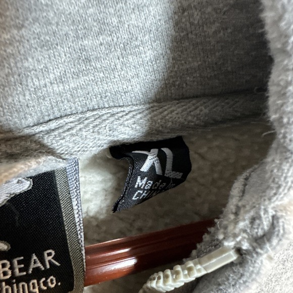 White Bear Clothing Co Mens XL Gray Funny Graphic Dart Board Hoodie Sleeve Print - Picture 5 of 11